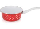 Orion | Casseruola - Rosso - 16 Cm - 950 Ml - Casseruola - Acciaio Smaltato - Adatto All'induzione