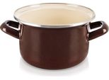 Orion | Casseruola - Marrone - 16 Cm - 1,4 L - Acciaio Smaltato - Adatto All'induzione