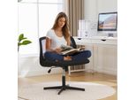 Lvhom Sedia Girevole Senza Braccioli, Sedia Da Ufficio Regolabile In Altezza Con Funzione Di Dondolo Ergonomico, Sedia Da Scrivania Sedia Da Computer Sedia Direzionale, Nero