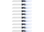 10 Pezzi Coltello Da Cucina 18 Cm Con Manico Ergonomico - Versatile E Facile Da Pulire, Nero
