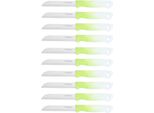 10 Pezzi Coltello Da Cucina 18 Cm Con Manico Ergonomico - Versatile E Facile Da Pulire, Verde Chiaro