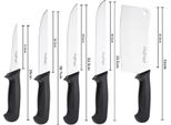Set Di 5 Coltelli Da Barbecue In Acciaio Inox Di Alta Qualità - Ergonomici E Resistenti Nero