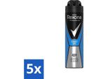 Rexona Men – Deodorante Spray – Motion Sense – Cobalt Dry – Antitraspirante E Traspirante – 150 Ml – Confezione Risparmio – 5 Pezzi