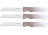 3 Pezzi Coltello Da Cucina 18 Cm Con Manico Ergonomico - Versatile E Facile Da Pulire, Marrone Chiaro