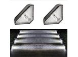 Inf Lampade Solari Da Esterno Per Scale E Giardino, Luce Bianca, 2 Pezzi 2 Pack