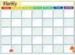 Inf Lavagna Magnetica Frigorifero - Calendario Mensile 42X30Cm Per Promemoria