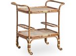 Casa Padrino Carrello Di Servizio Marrone / Colori Naturali 89 Cm - Carrello Hotel