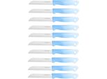 10 Pezzi Coltello Da Cucina 18 Cm Con Manico Ergonomico - Versatile E Facile Da Pulire, Azzurro