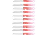 10 Pezzi Coltello Da Cucina Da 18 Cm Con Manico Ergonomico - Versatile E Facile Da Pulire. Colore Rosso