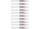 10 Pezzi Coltello Da Cucina 18 Cm Con Manico Ergonomico - Versatile E Facile Da Pulire, Marrone Chiaro