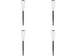 Inf Set Da 4 Lampade Solari Da Giardino A Led Bicolore Per Esterni