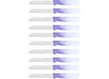 10 Pezzi Coltello Da Cucina 18 Cm Con Manico Ergonomico - Versatile E Facile Da Pulire, Viola