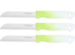 3 Pezzi Coltello Da Cucina 18 Cm Con Manico Ergonomico - Versatile E Facile Da Pulire, Verde Chiaro