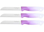 3 Pezzi Coltello Da Cucina 18 Cm Con Manico Ergonomico - Versatile E Facile Da Pulire, Viola