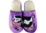 Pantofole Da Donna Divertenti Con Pantofole Di Mucca Pantofole Di Peluche Viola Taglia 41