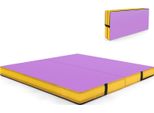 Tappetino Da Palestra Pieghevole Costway, Tappetino Morbido Da 122X122X10Cm, Tappetino Da Ginnastica, Tappetino Sportivo Con Maniglie Per Il Trasporto, Tappetino Da Yoga