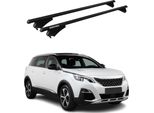 Menabo Portapacchi Per Peugeot 5008 Mk2 2017-2020 Pre-Fl 75Kg Alluminio Nero 2X