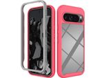 Custodia Per Google Pixel 10 Pro Xl, Copertura Posteriore Trasparente Ibrida, Robusto Paraurti In Tpu, Custodia Antiurto Rosa