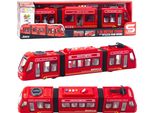 Metro City Tram Porte Aperte Luci Suoni Rosso 1:16