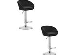 Hocker Orientale - Velluto Nero / Base Cromata X 2