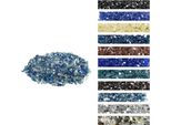 Vetro Da Fuoco 4,5 Kg - Rocce Di Vetro 12,7 Mm - Pietre Decorative In Blu Cobalto/Acqua/Trasparente