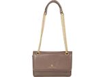 Marc Picard Pelle Borsa A Tracolla Borsa A Tracolla Umbria Shoulder Bag With Metal Strap Taupe Grigio Talpa
