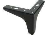 Gamba Per Mobili In Metallo Anchor Nero Opaco Altezza 10 Cm
