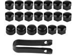 20Pcs 17Mm Dado Ruota Auto Auto Nubston Vite Protezione Anti-Tap Coperchio Nero