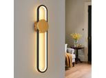Zmh Lampada Da Parete A Led Per Interni 12W Lampada Per Scale 60Cm Oro Lampada Da Corridoio Design Moderno 3000K Bianco Caldo Illuminazione Da Parete Minimalista Per Camera Da Letto Soggiorno Corridoio Scale Cucina