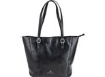 Marc Picard Pelle Borsa Shopper Firenze Tote Bag Black Nero
