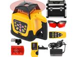 Succebuy Kit Di Livelle Laser Rotanti A Raggio Rosso Con Portata Di 500 Metri Auto-Livellamento Digitale Con Ricevitore Con Telecomando Custodia Per Il Trasporto