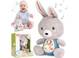 Malplay Mascotte Peluche Coniglio Interattivo Grigio Per Bambini Dai 18 Mesi In Su Regalo