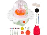 Vevor Mini Tornio Da Vasaio Con Piattaforma Girevole Da 50 / 80 Mm E Velocità Regolabile, Tornio Elettrico Per Principianti, Set Completo Per Ceramica Con Strumenti Per Scolpire L'argilla, Verde Per Il Fai Da Te