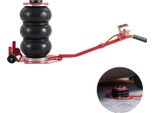 Succebuy 3 Ton Air Jack Triple Bag 6600 Lbs Pneumatic Lift 17.7" / 450 Mm Quick Lift Con Tubi In Acciaio Maniglie Lunghe Per Auto Garage Riparazione Rosso"