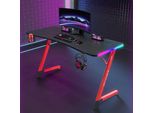 Tavolo Da Gioco Scrivania Per Computer Scrivania Da Gioco Rgb Tavolo Da Gioco Tavolo Per Gamer Tavolo Per Pc 120*60*74Cm Nerorosso 【D2209-120HT】