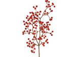 Ramo Di Bacche Artificiale Rosso 50 Cm Decorazione Natalizia Magica Set Da 2, 2 Pezzi