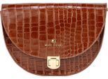 Marc Picard Pelle Borsa A Tracolla Croco Shoulder Bag Moon Cognac Marrone