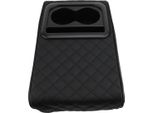 Cuscinetto Bracciolo Console Centrale Auto In Ecopelle Con Portabicchieri Cuscinetto Bracciolo Universale Per Auto Suv - Camion Ricamato Nero