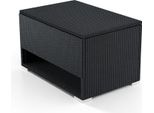 Costway Scatola Da Giardino Con Scarpiera, Scatola Per Cuscini In Polyrattan Resistente Alle Intemperie Con Fodera Protettiva E Coperchio, Scatola Per Cuscini Da 186L, Scatola Di Immagazzinamento 95X60X58Cm Nera