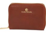 Marc Picard Pelle Portafoglio Firenze Zip Wallet Cognac Marrone