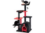Tiragraffi Costway, Albero Per Gatti Da 134 Cm Con Tiragraffi, Grotta Per Gatti, Piattaforma E Palla Sospesa, Tiragraffi Per Gatti, Albero Da Arrampicata Halloween, Gatti