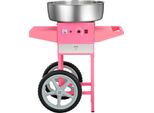 Succebuy Macchina Per Zucchero Filato Commerciale Con Carrello, 1Kw, Rosa