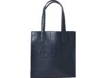 Ted Baker Borsetta Reptcon Croc Effect Icon Bag Navy Blu Scuro