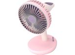 Ventilatore Da Tavolo A 3 Velocità Ricarica Usb Semplice 1200Mah Silenzioso Ventilatore Da Tavolo Portatile Per Ufficio Casa All'aperto Rosa