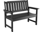 Vevor Panca Da Giardino Panche Da Giardino 128 Cm 363 Kg Capacità Di Carico Per 2-3 Persone, Struttura In Plastica Resistente Alle Intemperie Con Schienale E Ampi Braccioli, Panca Da Patio Per Giardino Parco Cortile Veranda, Nero
