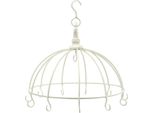 Corona Decorativa Appesa Bianca Con Gancio Ø29Cm Per La Decorazione Di Ambienti, Giardini E Feste