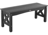 Panca Da Giardino Vevor Panche Da Giardino 113 Cm 272 Kg Capacità Di Carico, Panca Da Veranda Resistente Alle Intemperie Con Pedane Regolabili E Gamba Spessa, Panca Da Patio In Plastica Per Giardino Parco Cortile Veranda, Nero