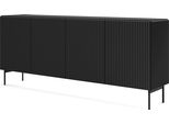 Cassettiera, Nero, 195,2 X 81,2 X 39,8 Cm