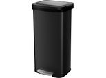 Costway Cestino Per Rifiuti Da Cucina, 68L, Cestino A Pedale Con Coperchio A Chiusura Morbida, Sistema Di Separazione Dei Rifiuti Incl. Scomparto Per La Deodorazione, Acciaio Inox, Nero