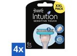 Ricariche Per Lamette Wilkinson Intuition Sensitive Touch Con Gel Nutriente - 6 Lame - Confezione Risparmio - 4 Pezzi